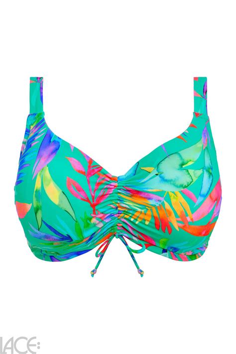 Elomi Swim Toyama Tides Bandeau Bikini Top G K Cup Jade Lace Lingerie