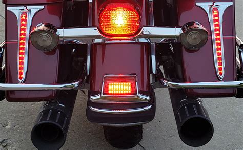 Motoparacc Front Smoked Fender Tip Lights Led Turn Signals Compatible With Harley