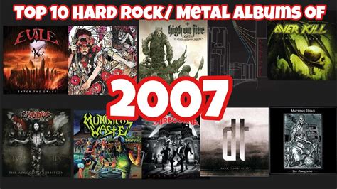 Top 10 Hard Rock Metal Albums Of 2007 Top10albums 2007 Youtube