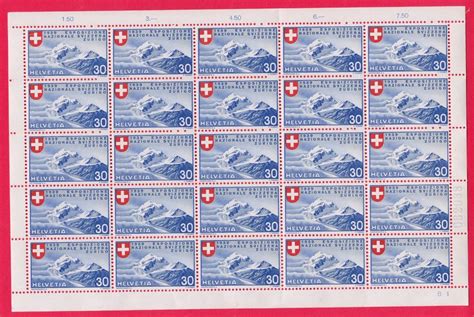 1939 LANDI ZÜRICH BOGEN A 25 BRIEFMARKEN PIZ ROSEG Kaufen auf