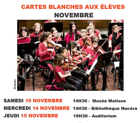 Les Cartes Blanches Du Conservatoire Cimiez Le Blog