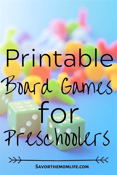 Easy To Customize Board Game Printables For Exciting Preschool Learning