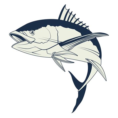 tuna fish nautical gray element icon 2500098 Vector Art at Vecteezy