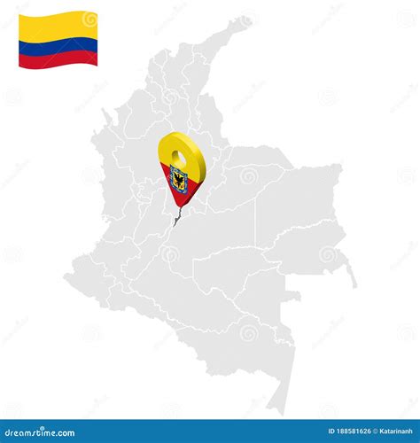 Ubicación De Bogota En El Mapa Colombia Señal De Ubicación 3d Bogota