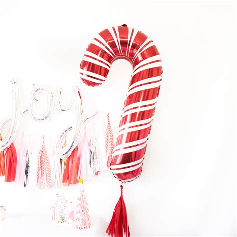 Candy Cane Balloon Be Merry Christmas Xmas Party Decor Holiday