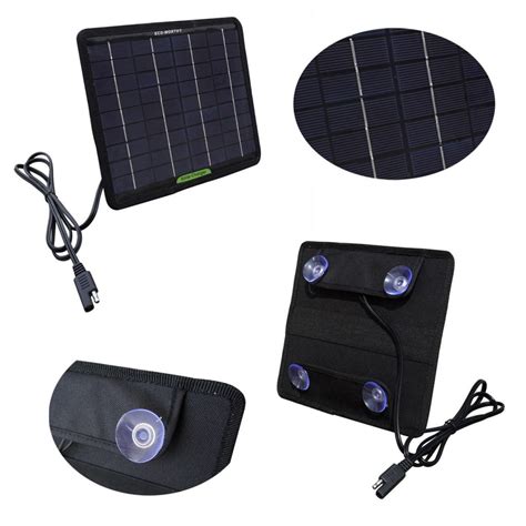 NEW 5W 12V PORTABLE SOLAR PANEL BATTERY CHARGER W SUCTION CUP 5WSL