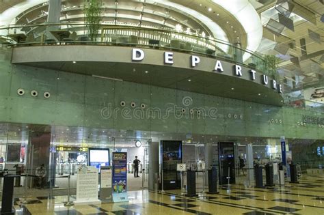 Departure Hall In Terminal 3 In Changi Airport Singapore Editorial