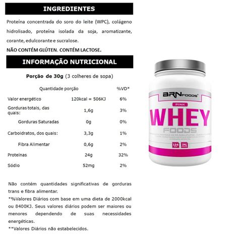 Kit Whey Protein Brn Foods Morango G Bcaa Col Geno