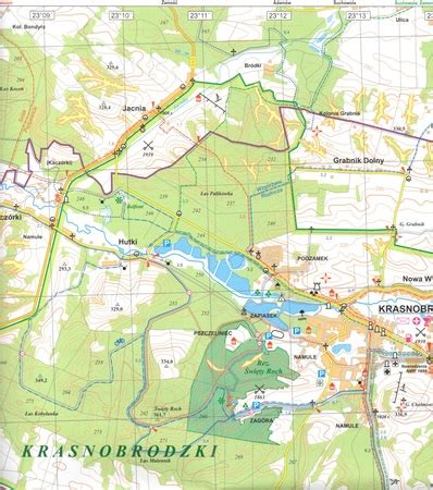 KRASNOBRÓD I OKOLICE plan miasta 1 10 000 i mapa okolic 1 30 000 PAWEŁ WŁAD