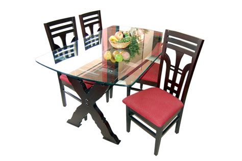 Glass Top Teak Dining Table At Rs Piece Glass Dining Set In