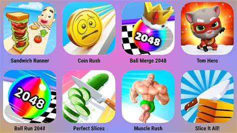 Sandwich Runner Coin Rush Ball Merge Tom Hero Ball Run 2048 Muscle