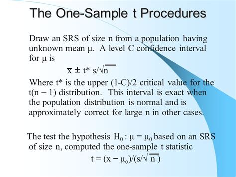 Ap Statistics Lesson Day The T Confidence Intervals And