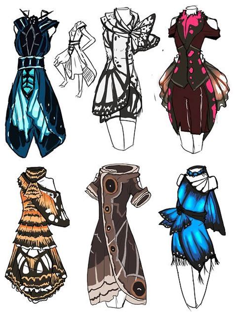 Butterfly Dresses Fashion Design Drawings Art Clothes Fantasy Clothing