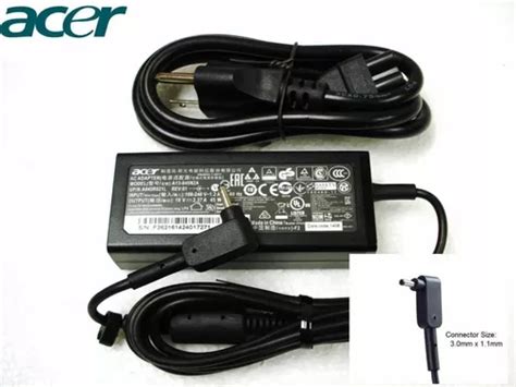 Cargador Acer 19v 2 37a 45w Punta Fina 3mm Nuevo Cuotas sin interés