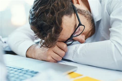 Premium Photo Overworked Tired And Man Sleeping On Desk With Burnout Fatigue And Business