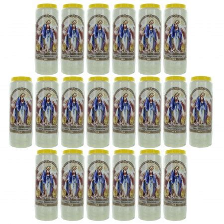 Lot De Bougies De Neuvaine De La Vierge Miraculeuse Cm Bougies