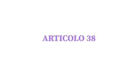 articolo 38