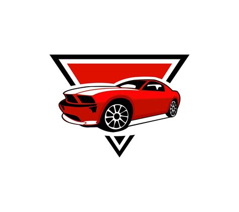 Muscle Car Silhouette Logo Vector Concept Badge Emblem Isolated