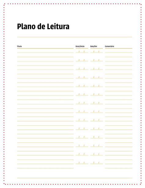 Blog Educação e Transformação Planner de leitura Leitura Desafio