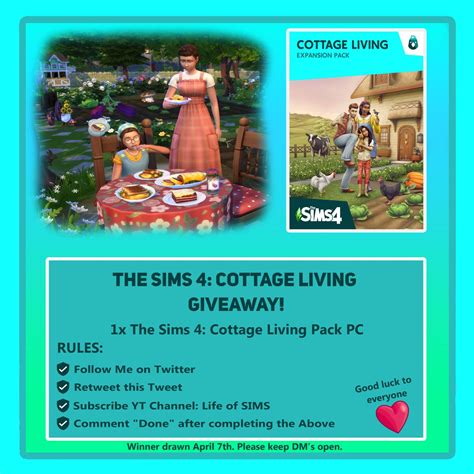 Create4sims 𝒷𝓎 𝒜𝓁𝑒𝓍𝒶𝓃𝒹𝓇𝒶 On Twitter Rt Lifeofsimsyt 🌺giveaway The Sims 4 Cottage Living