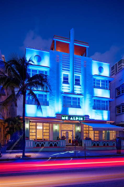 Mcalpin Hotel At Dawn Art Deco- South Beach Miami Beach Florida ...