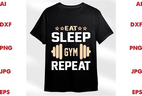 Eat Sleep Gym Repeat Graphic By Masudrana · Creative Fabrica