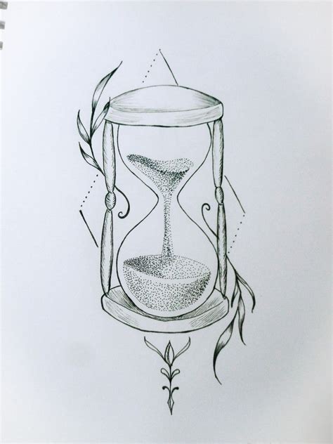 Ampulheta Tattoo Pontilhismo Ornamental Hourglass Drawing Hourglass