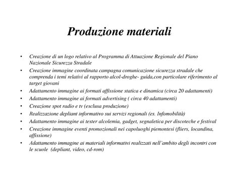 Progetto Di Comunicazione Sicurezza Stradale Programma Di Attuazione