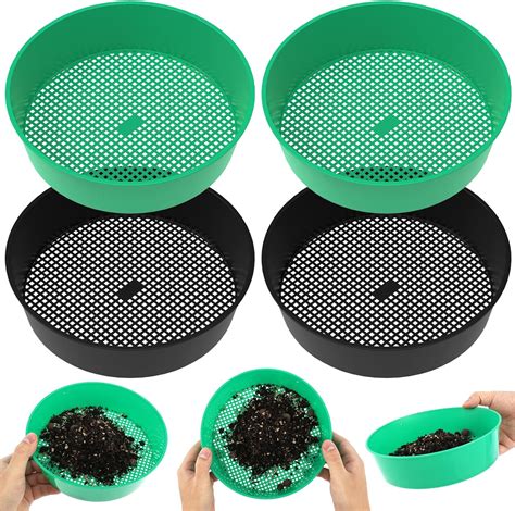 Pcs Soil Sifter Reusable Rock Sifter Sifting Pan Portable Garden Soil