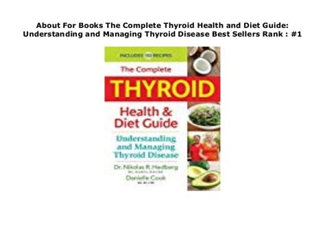 About For Books The Complete Thyroid Health And Diet Guide Understa