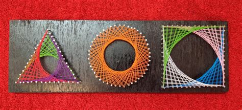 3 Geometric Patterns String Art String Art Geometric Pattern Art