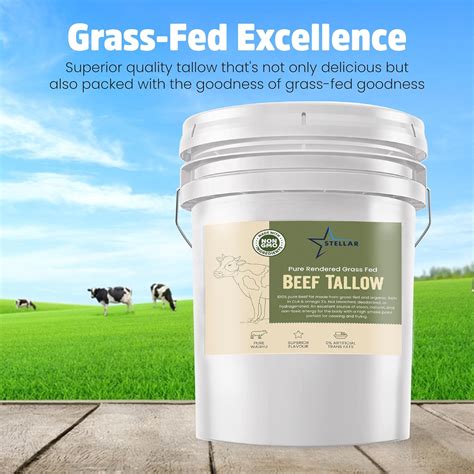 Stellar Beef Tallow 100 Grass Fed And Finished Good For Cooking