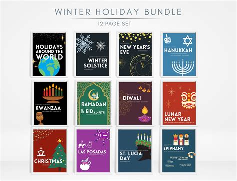 Holidays Around the World Printable/winter Holiday Bulletin Board Set ...