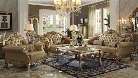 Living Room Gold Patina Collection By Acme Furniture