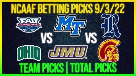 Free Ncaaf Betting Picks And Predictions Today Week 1 Saturday 9 3 22