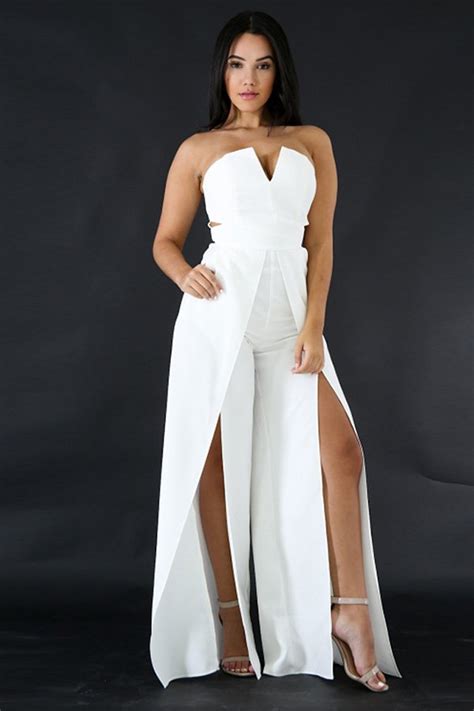 Hualong Sexy Club Party Off Shoulder Split Jumpsuit Online Store For Women Sexy Dresses