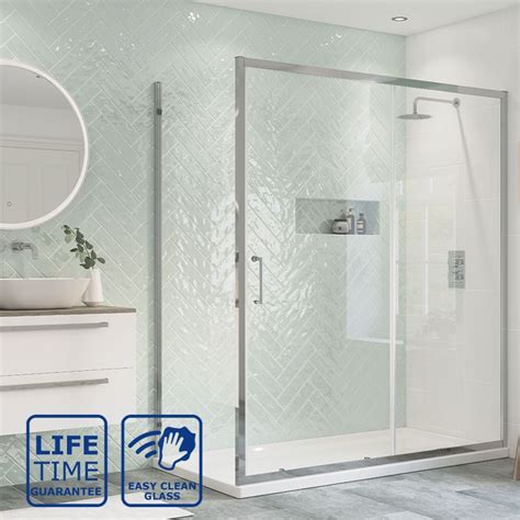 Serene Deluxe Shower Door Side Panel 900mm Serb101444 Shower Trays Uk