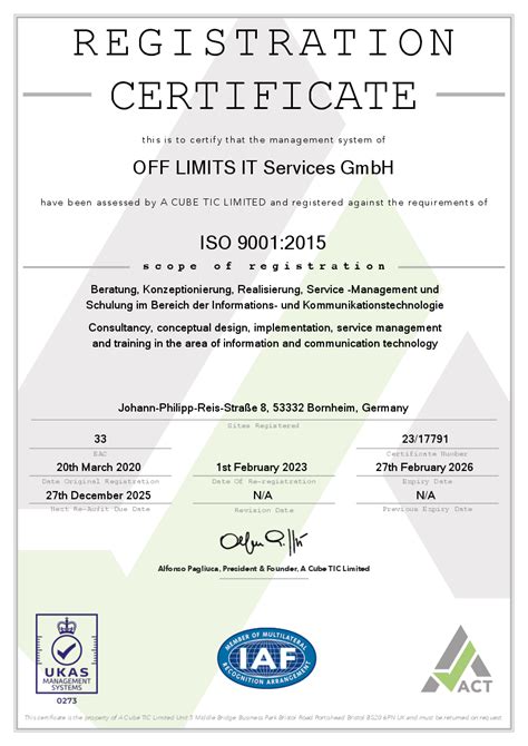 Certifications OFF LIMITS IT Services