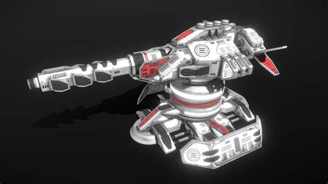 Plasma Turret Buy Royalty Free D Model By Msgdi Df B