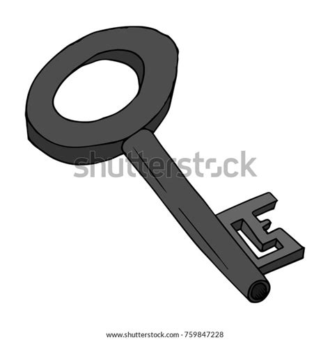 Big Old Key Vector Illustration Stock Vector Royalty Free 759847228