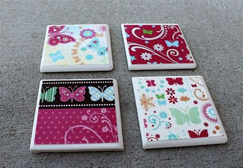 Diy Mod Podge Tile Coaster Tutorial Diy Mod Podge Mod Podge Crafts