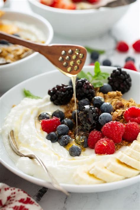 Yogurt Bowl With Berry Fruit And Granola Stock Image Image Of