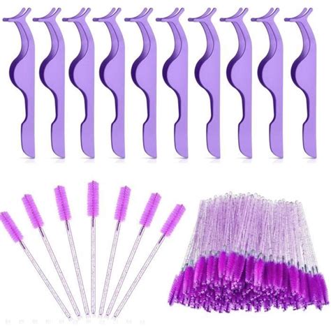 EBANKU 100 Pièces Brosse de Cils Yeux Mascara Maquillage Mini Cils