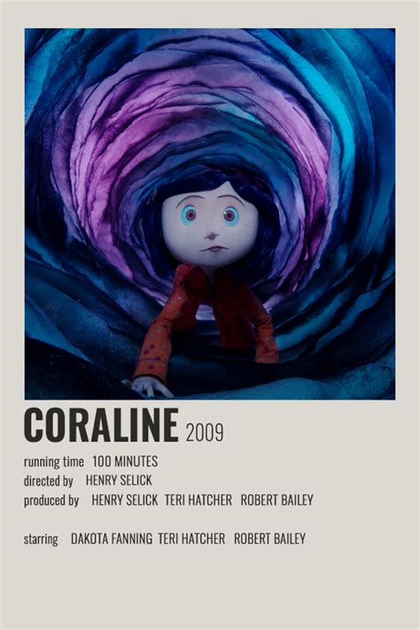 Coraline Polaroid Poster Minimalist Poster Movie Posters Movie