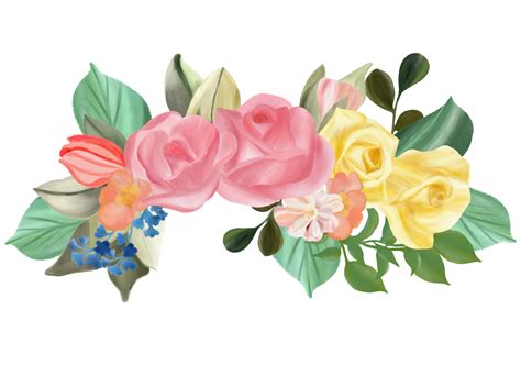 Rose Flower Bouquet Watercolor 10260225 Png