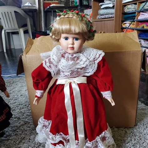 Blonde Hair Porcelain Doll Etsy