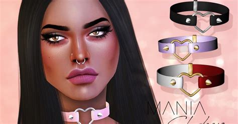 Sims 4 CC S The Best Mania Choker By Pralinesims