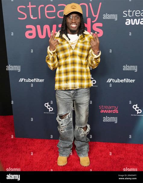 Kai Cenat arrives at the 2023 Streamy Awards held at The Fairmont ...