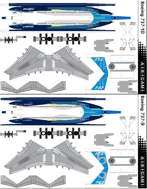 X G Boeing Max Papier Avion By Airigami