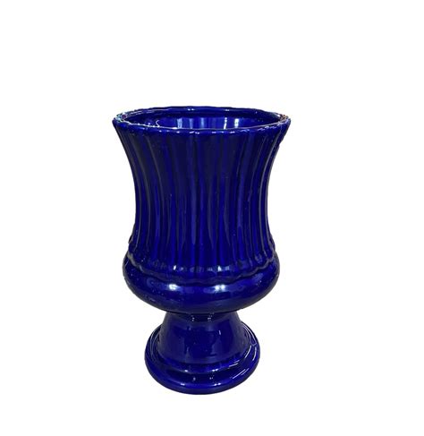 Aluguel Vaso azul esmaltado 14B x 23cm A Fuxica Locações de Kits e